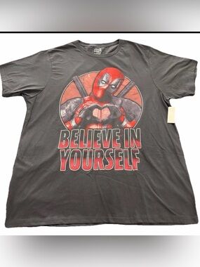Marvel Black Tee with White Marvel Logo